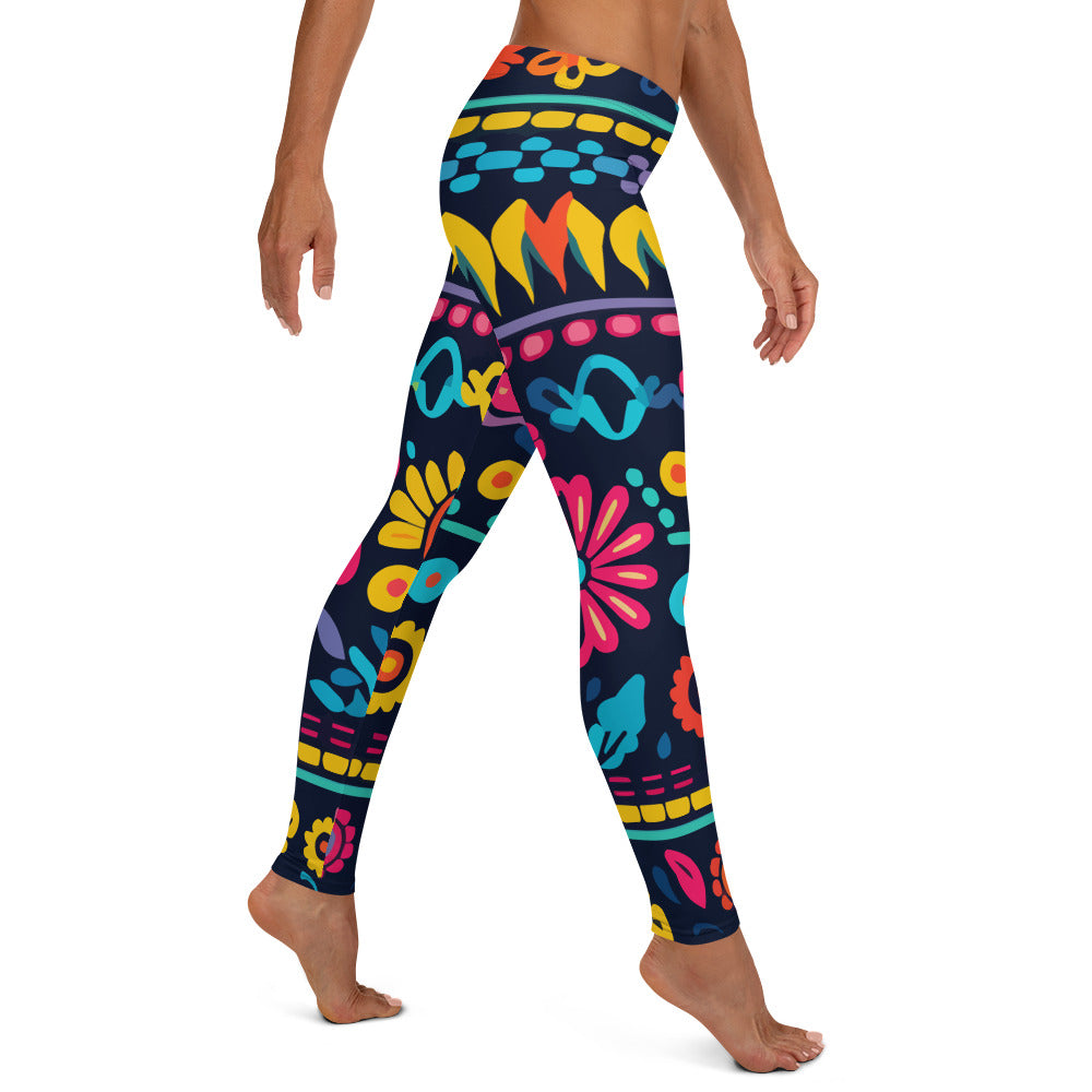 Latin Floral Art Leggings