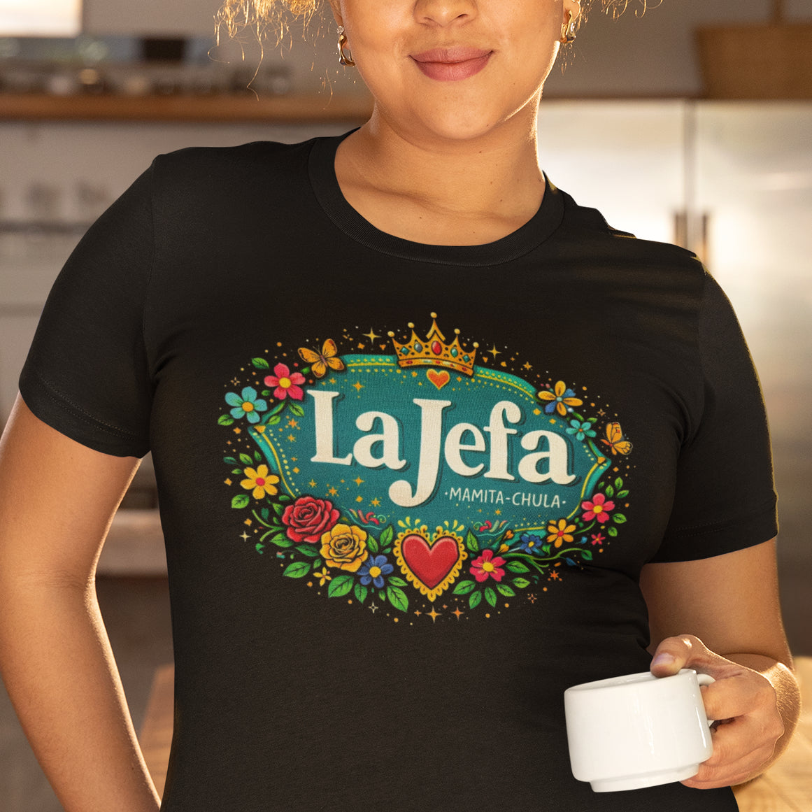 La Jefa Mamita Chula Graphic T-Shirt for Latina Moms