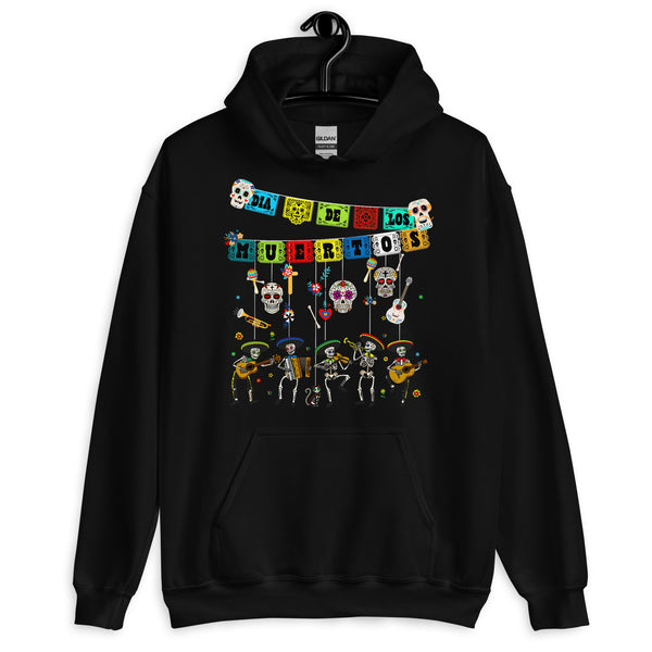 Dia De Los Muertos Hanging Skulls & Mariachi Hoodie Dia De Los Muertos Hanging Skulls & Mariachi Hoodie