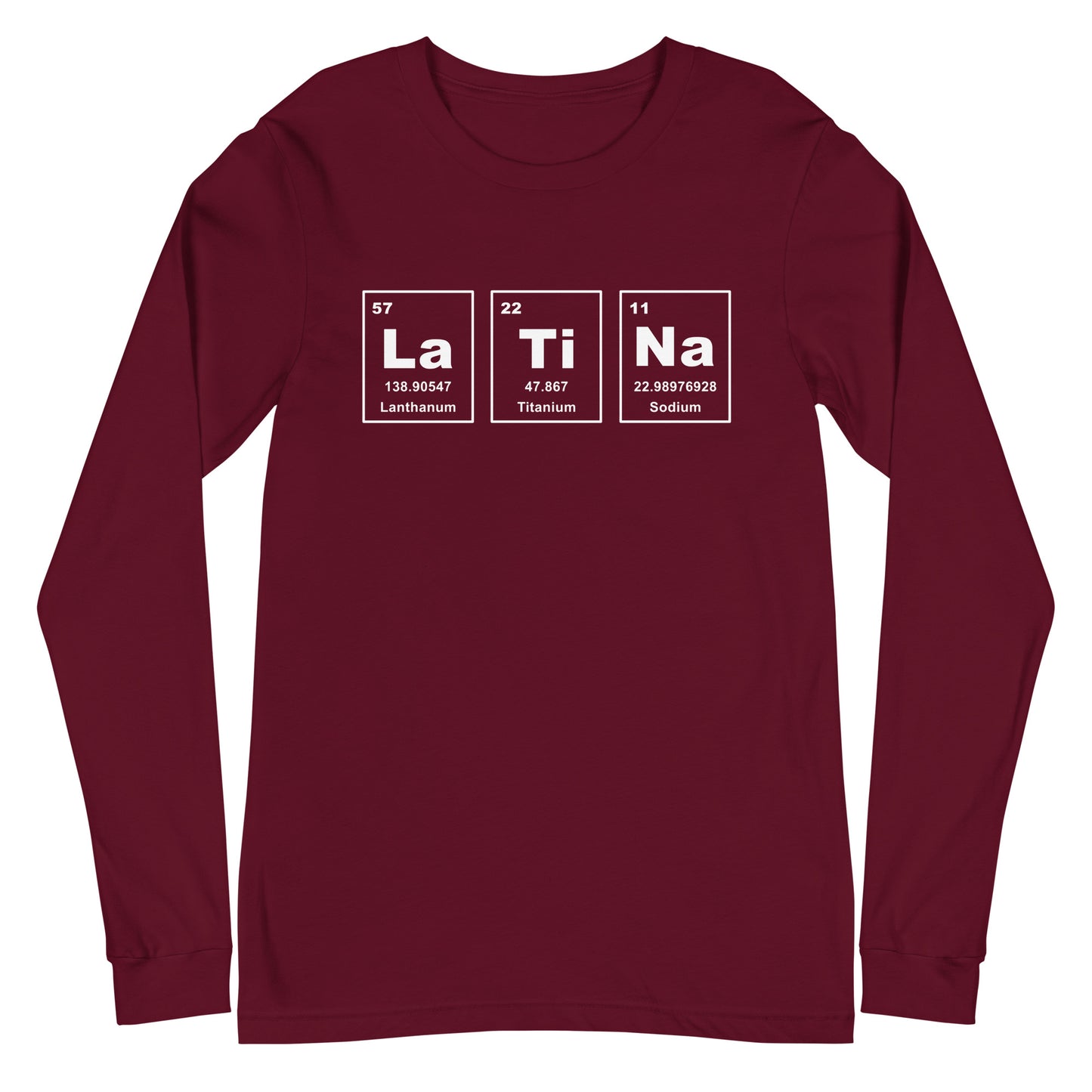 Latina Periodic Table Unisex Long Sleeve Tee