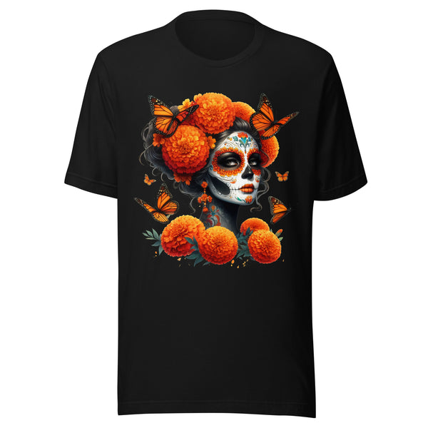 La Catrina de las Mariposas Dia De Los Muertos T-Shirt La Catrina de las Mariposas Dia De Los Muertos T-Shirt