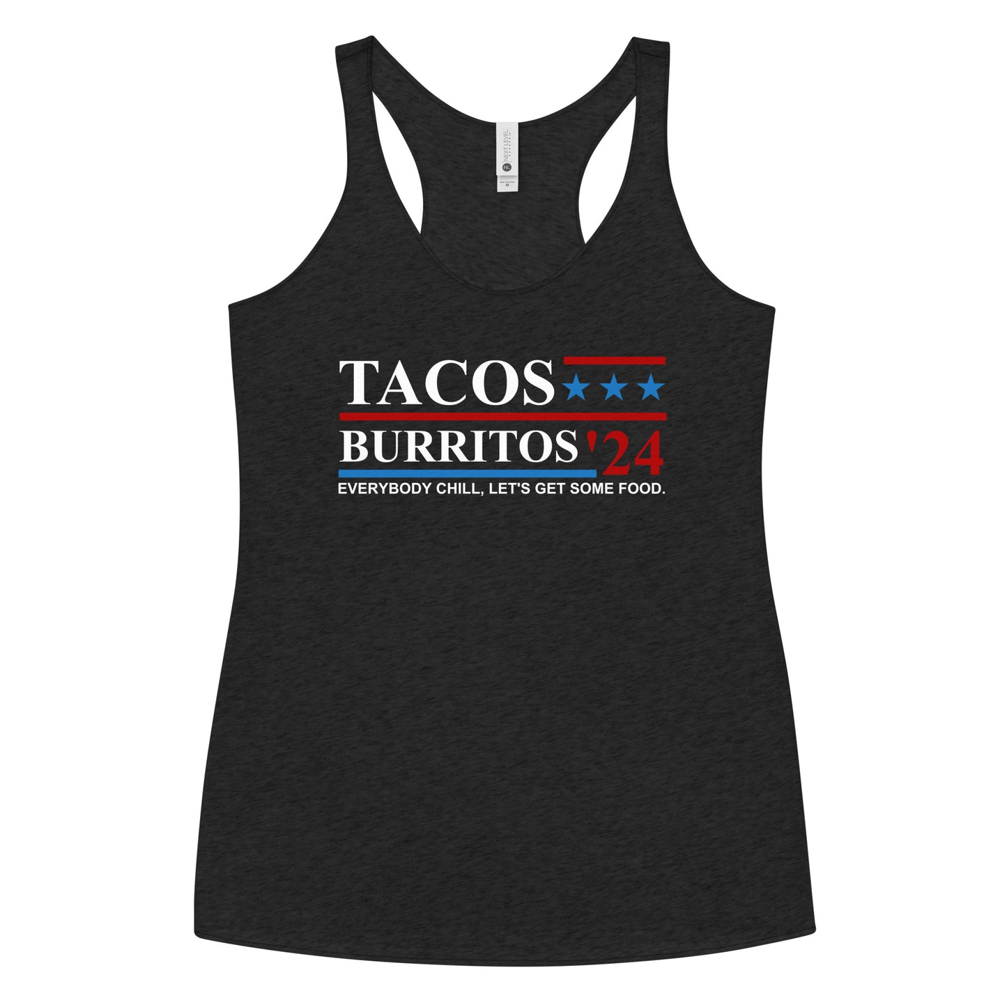 Tacos Burritos 2024 Women's Racerback Tank