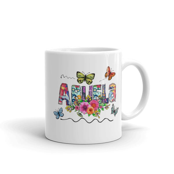 Abuela Butterflies White Coffee Mug Abuela Butterflies White Coffee Mug
