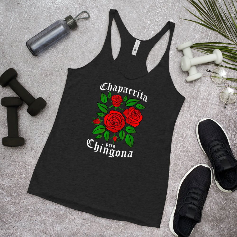 Chaparrita Pero Chingona Racerback Tank Top - Chingona Tank Tops