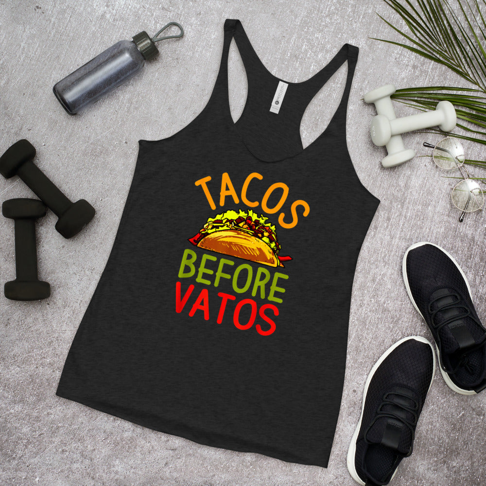 Tacos Before Vatos Women's Racerback Tank Top
