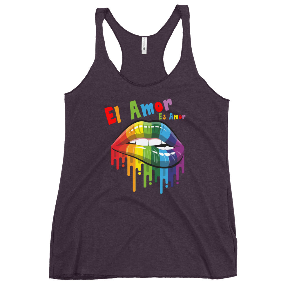 El Amor Es Amor Love is Love LGBTQ Racerback Tank