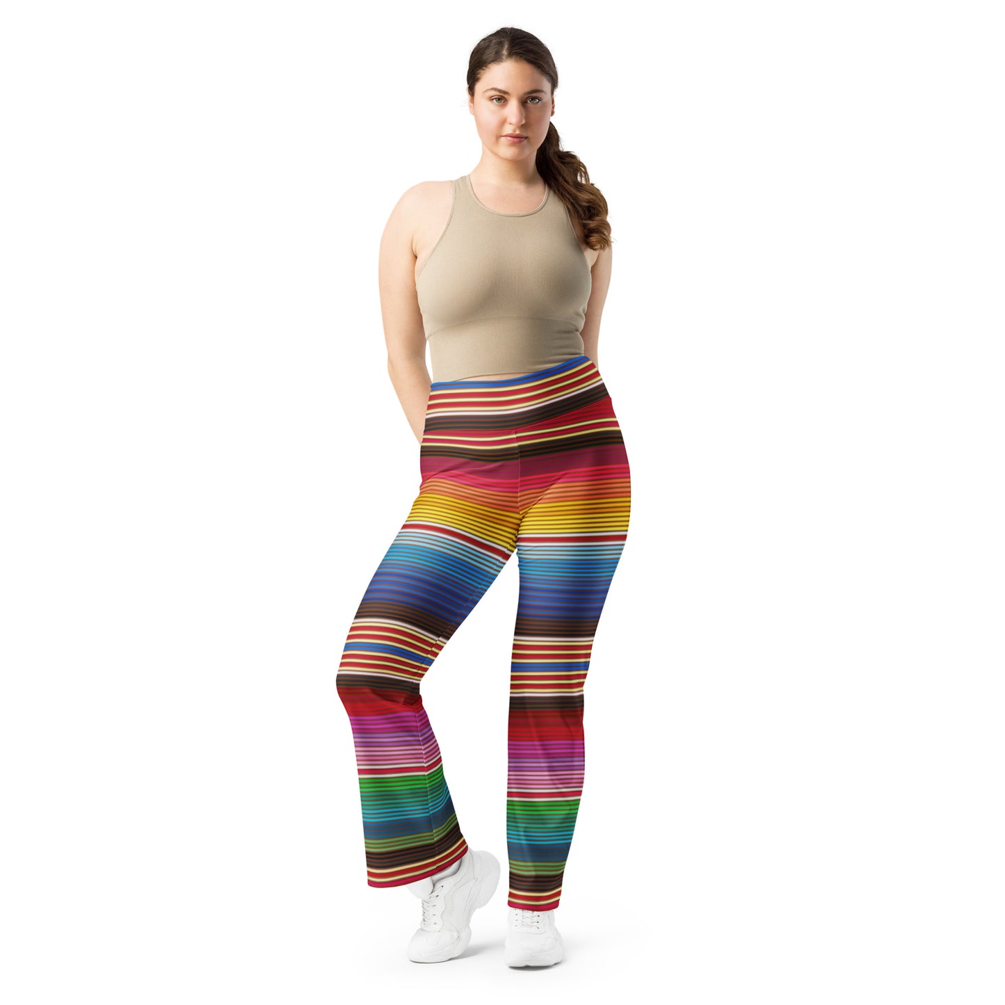 Multi Color Mexican Serape Printed Flare leggings