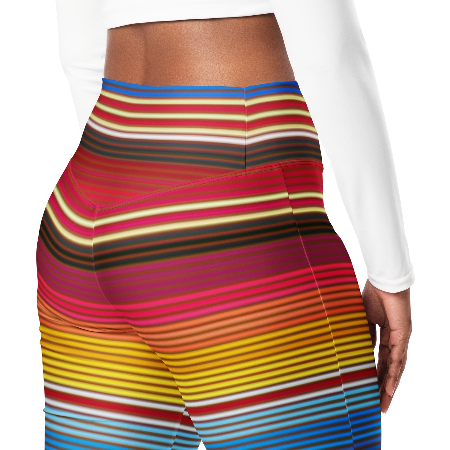 Multi Color Mexican Serape Printed Flare leggings