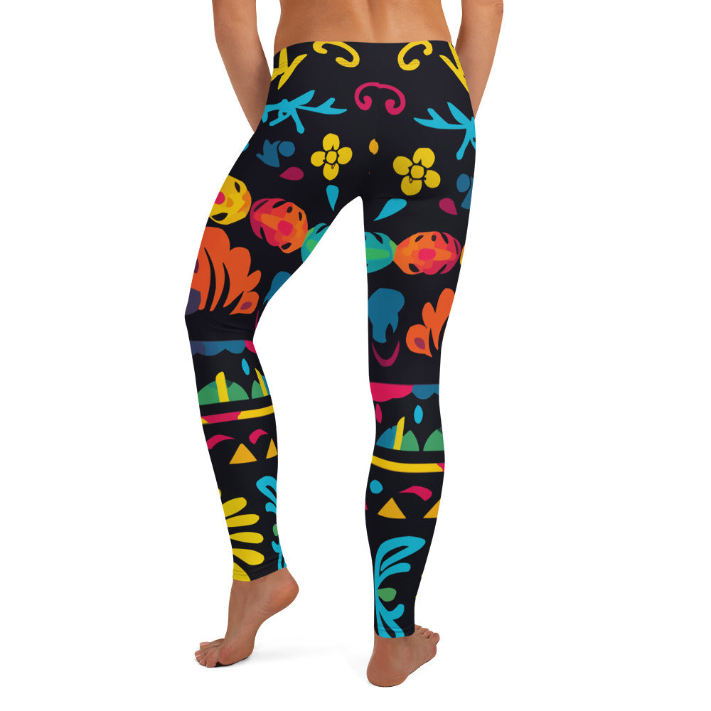 Latin Floral Art Leggings