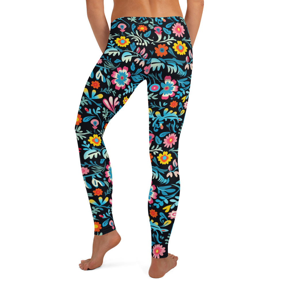 Latin Floral Art Latina Style Leggings