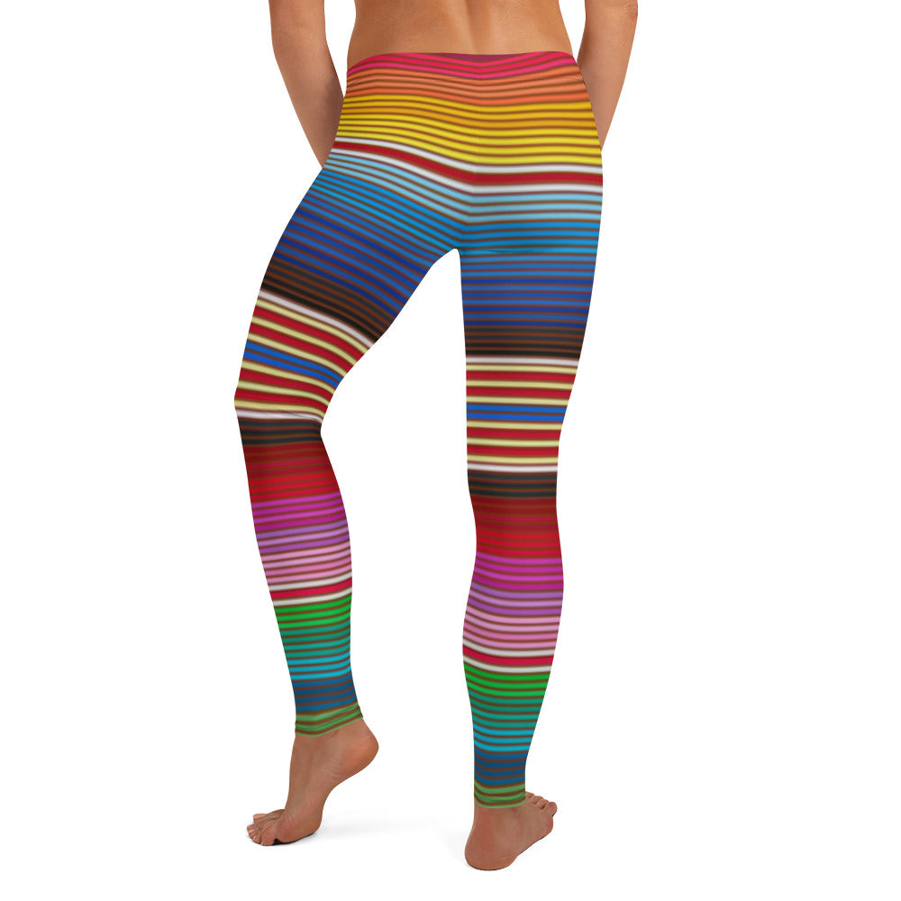 Mexican Serape Rainbow Leggings