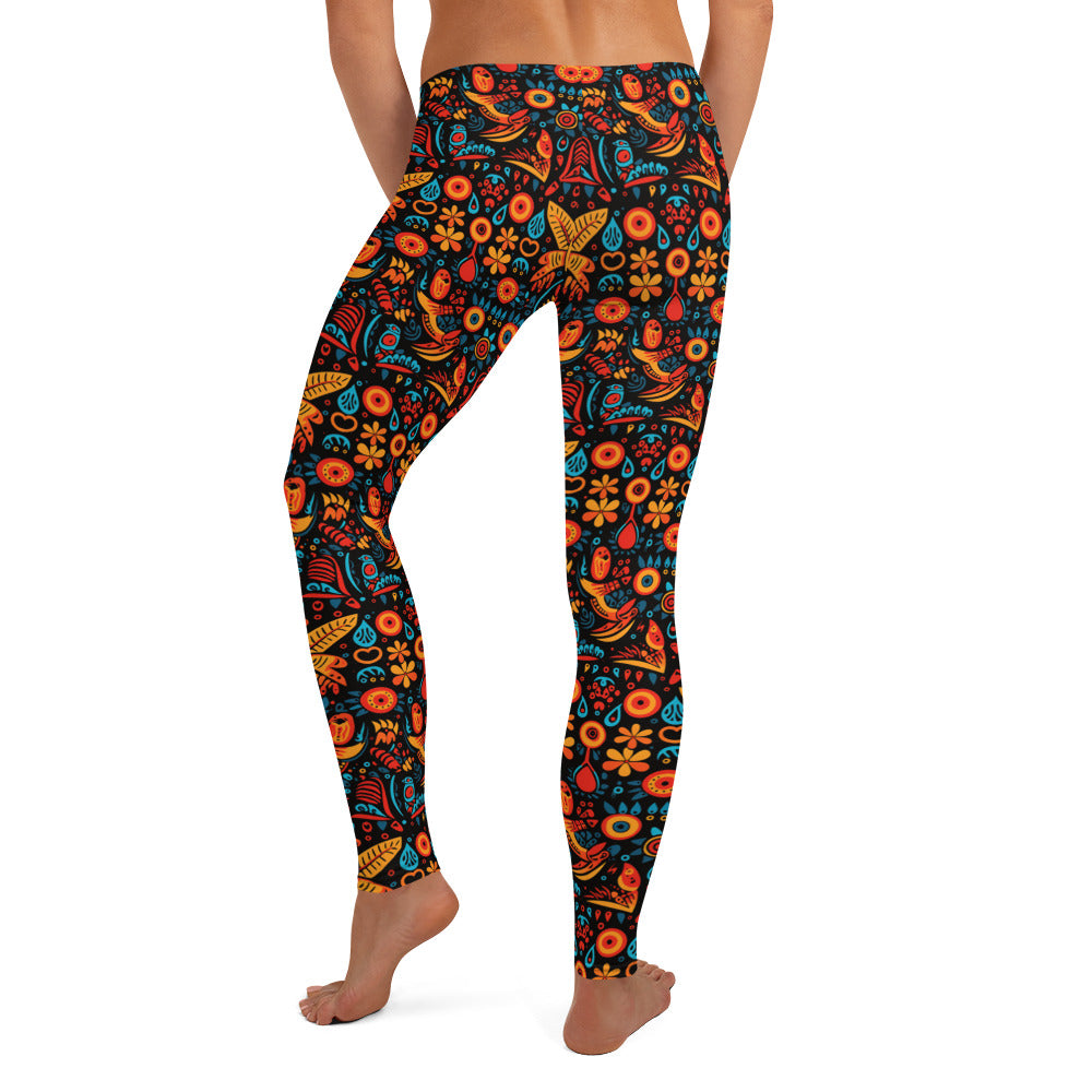 Butterfly Pattern Latin Art Leggings