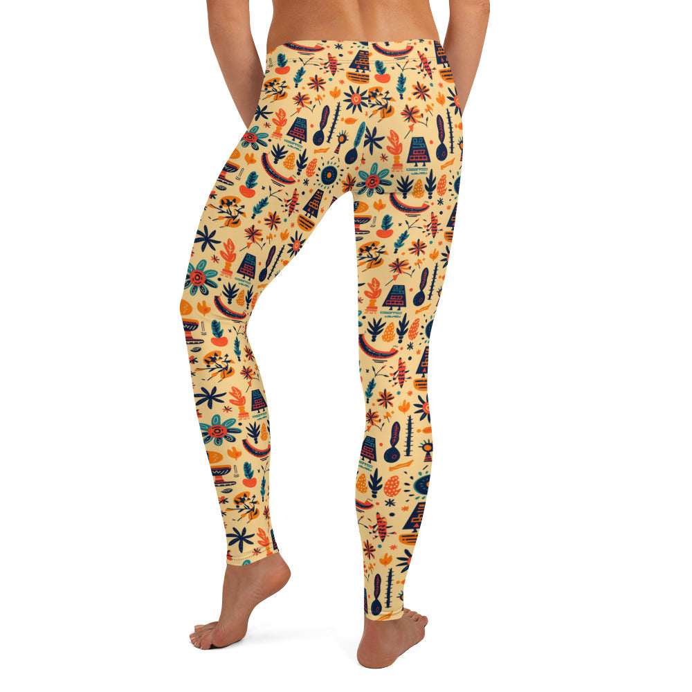 South of The Border Mexican Art Leggings