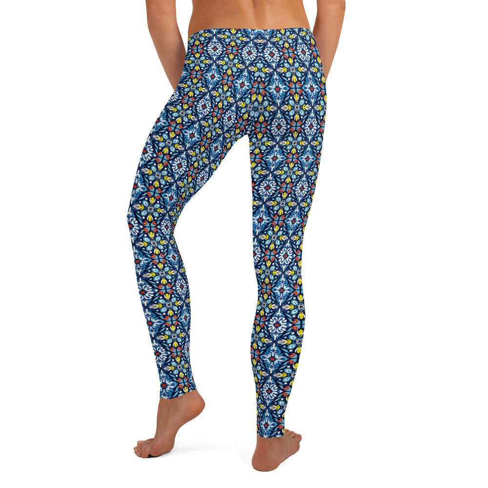 Mexican Talavera Pattern Leggings