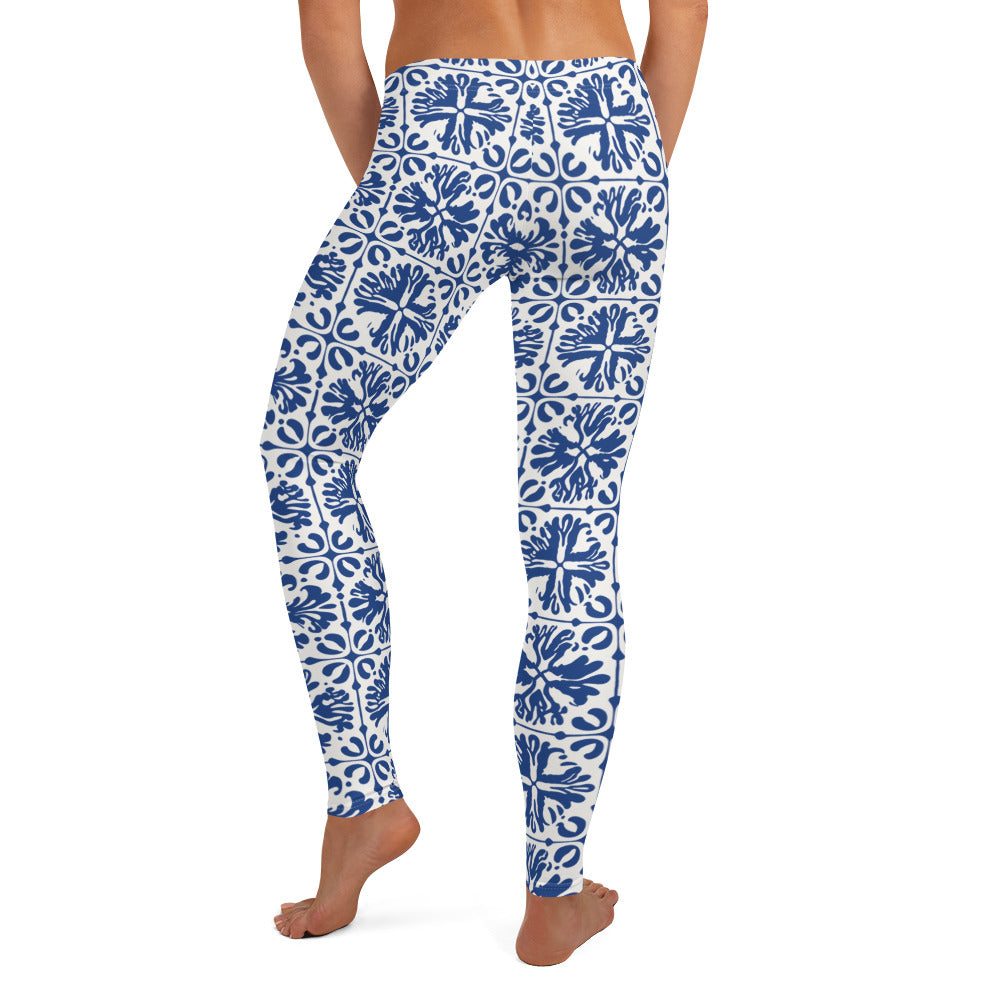 Mexican Talavera Style Pattern Leggings