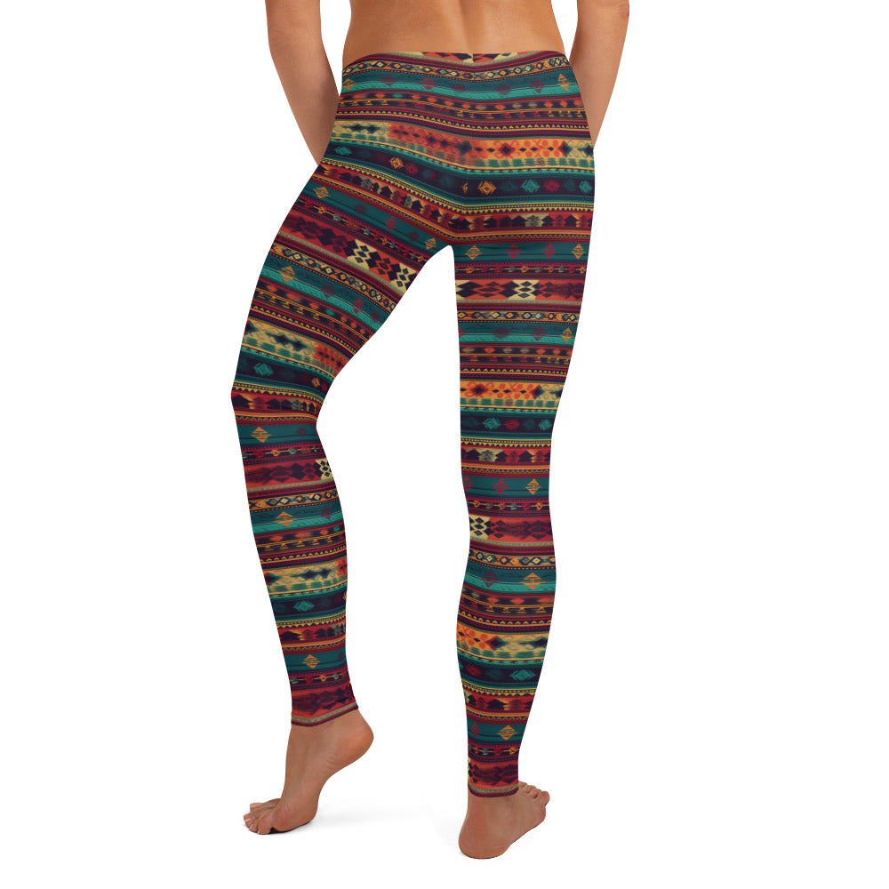 Mexican Blanket Pattern Leggings