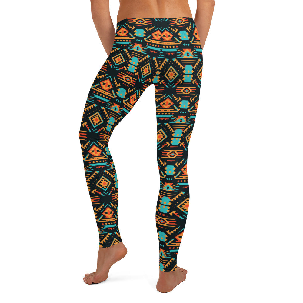 Latin Aztec Design Pattern Leggings