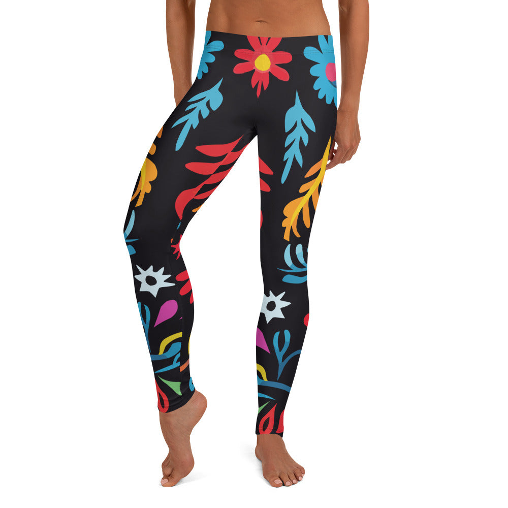 Mexican Floral Patter Leggings Latina Style