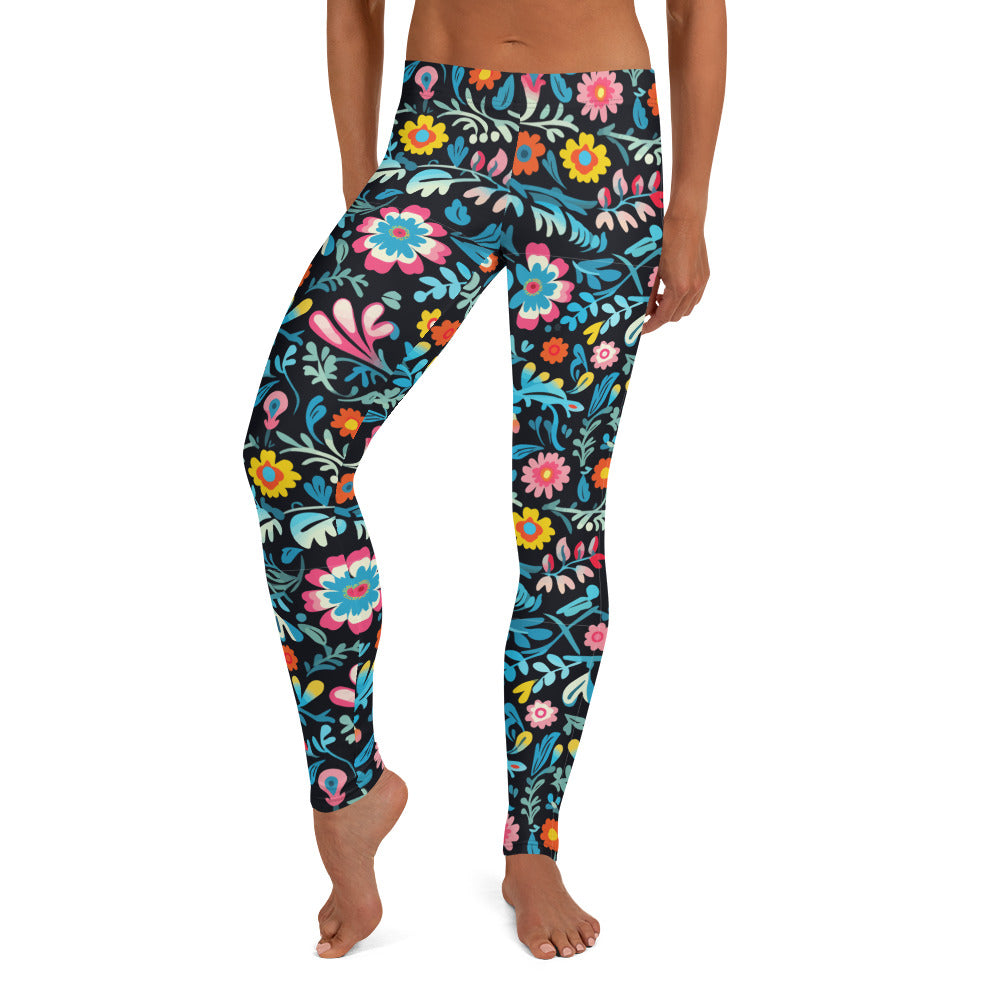 Latin Floral Art Latina Style Leggings