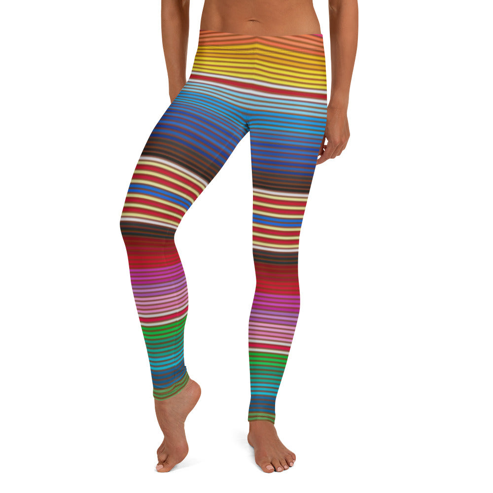 Mexican Serape Rainbow Leggings