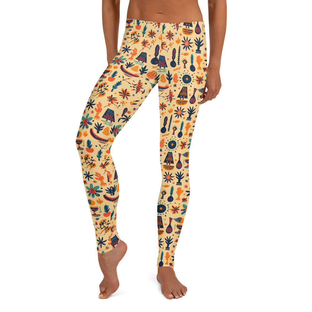 South of The Border Mexican Art Leggings