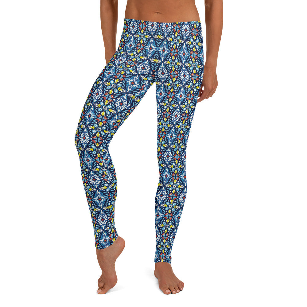 Mexican Talavera Pattern Leggings