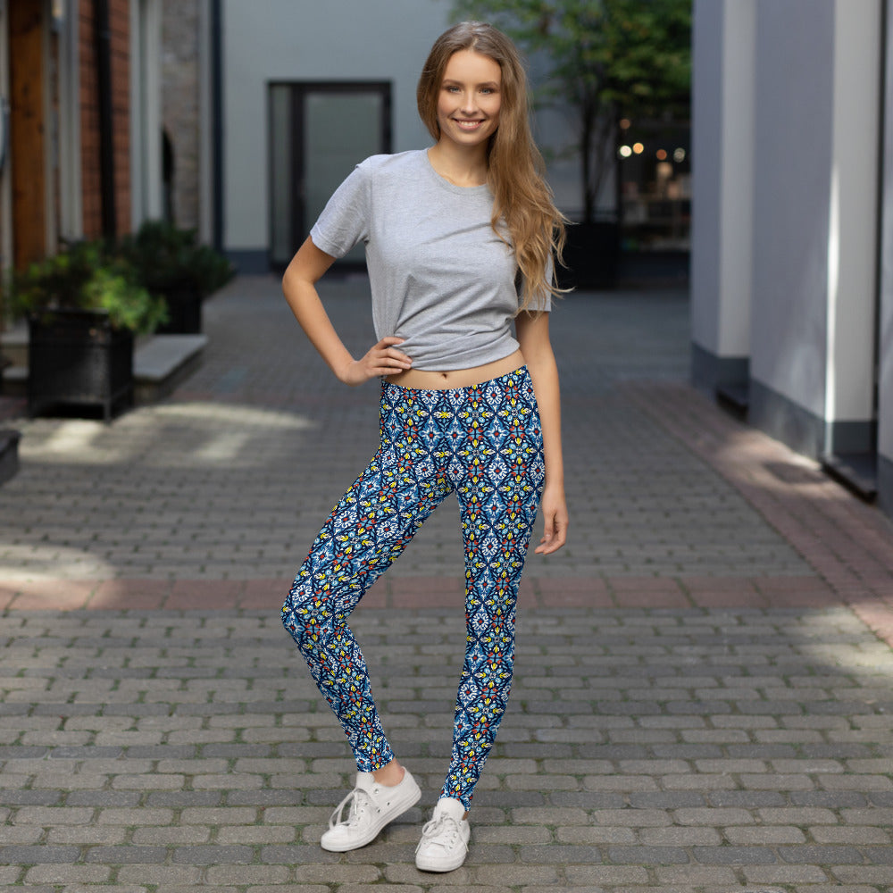 Mexican Talavera Pattern Leggings