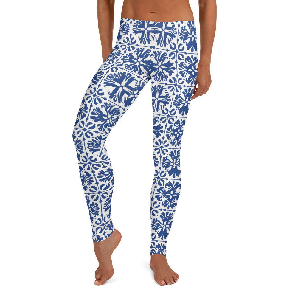 Mexican Talavera Style Pattern Leggings