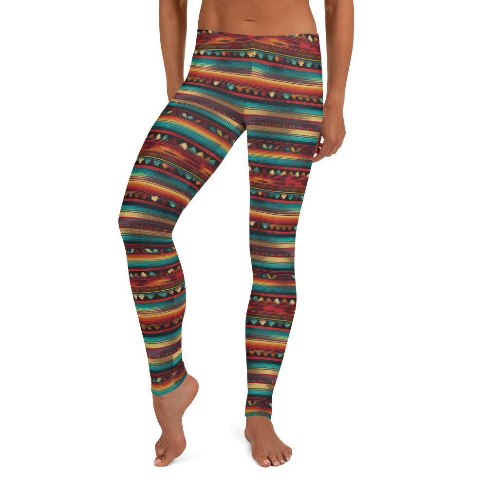 Latin Blanket Pattern Leggings