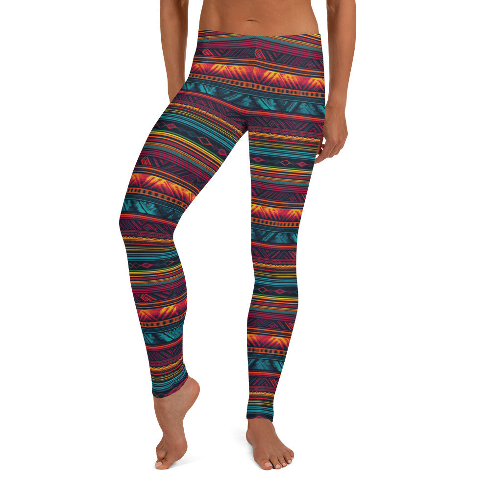 Latin Fabric Style Pattern Leggings