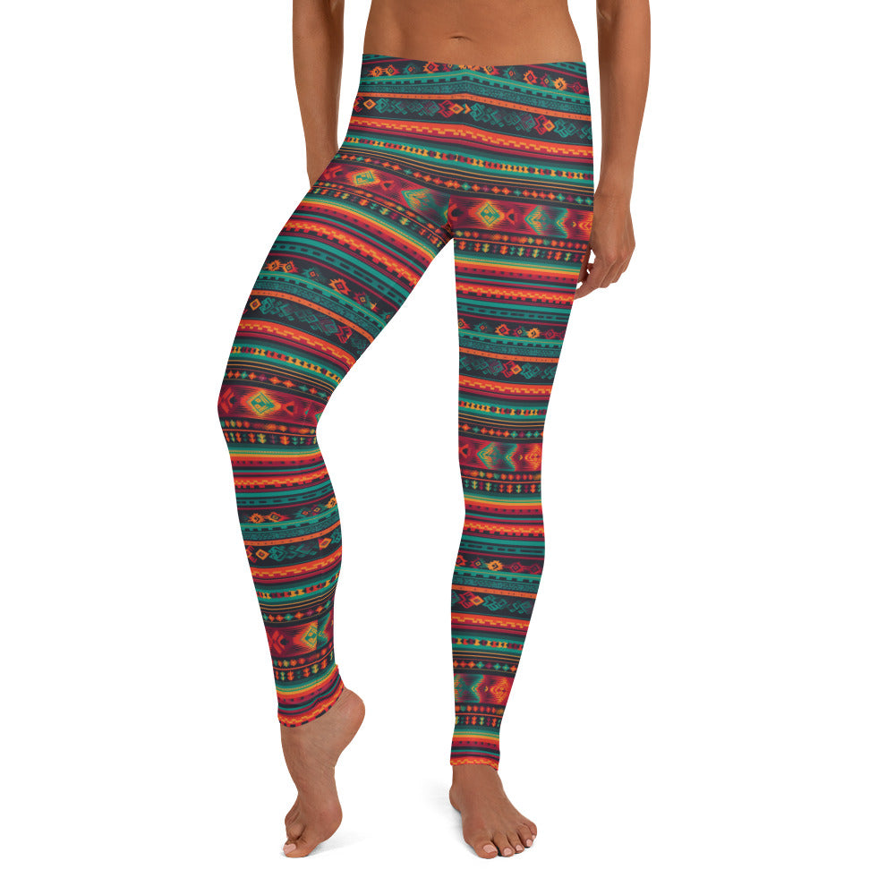 Mexican Fabric Pattern Leggings