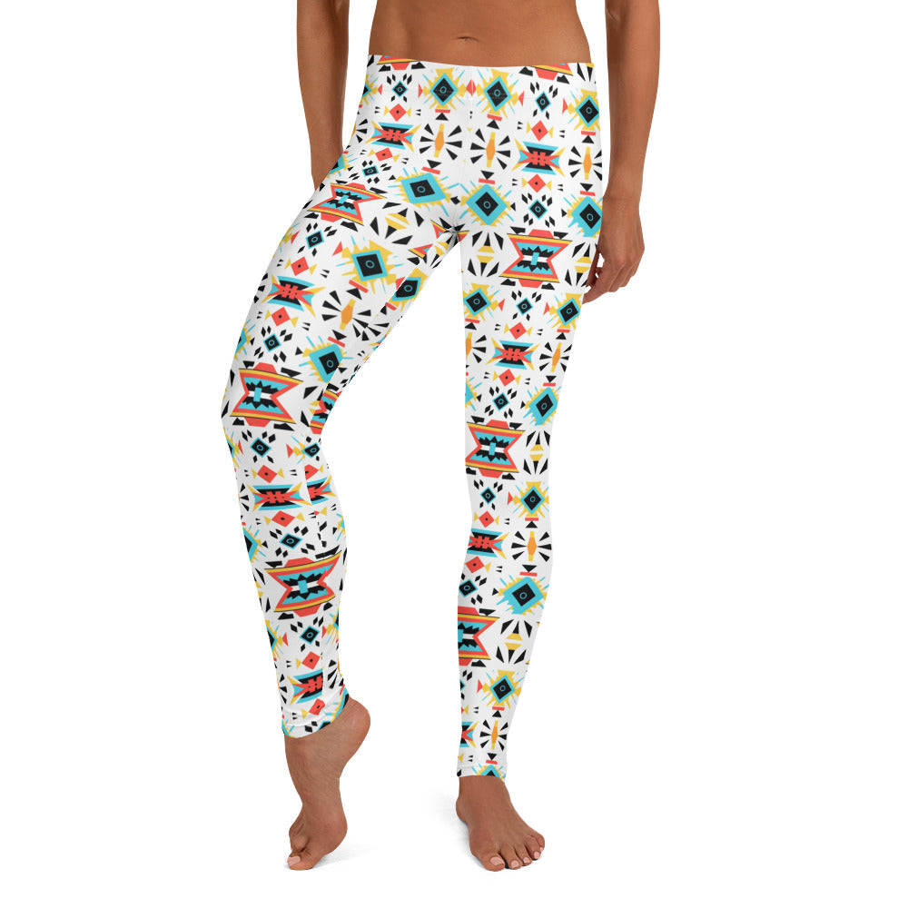 Aztec on Blanco Pattern Leggings