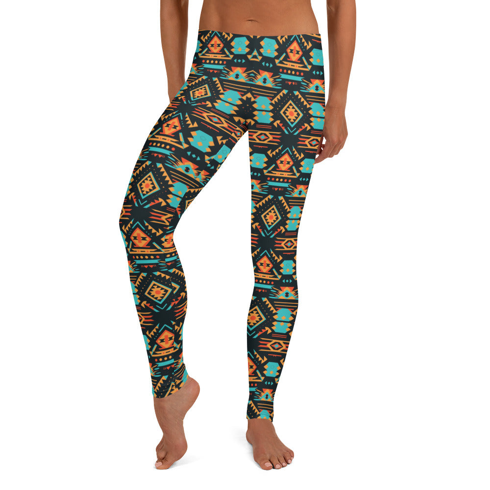 Latin Aztec Design Pattern Leggings