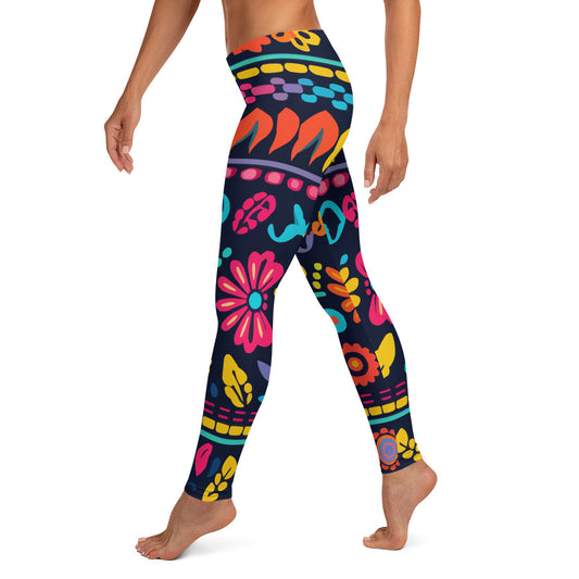 Latin Floral Art Leggings