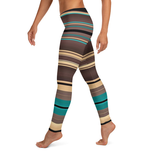 Mexican Serape Shades of Brown Leggings