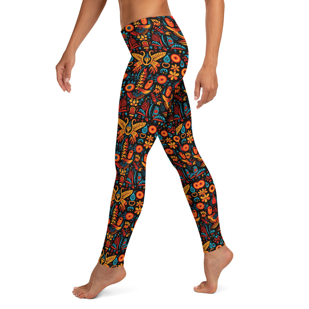 Butterfly Pattern Latin Art Leggings