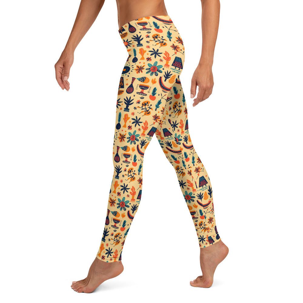 South of The Border Mexican Art Leggings