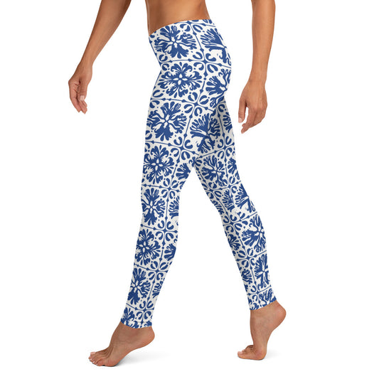 Mexican Talavera Style Pattern Leggings