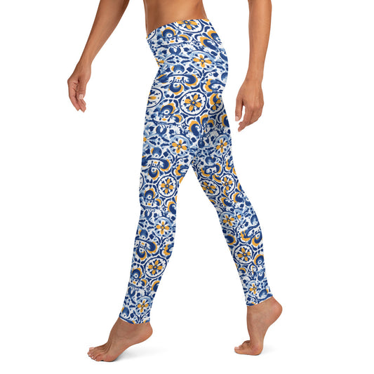 Mexican Talavera Pattern Latin Style Leggings