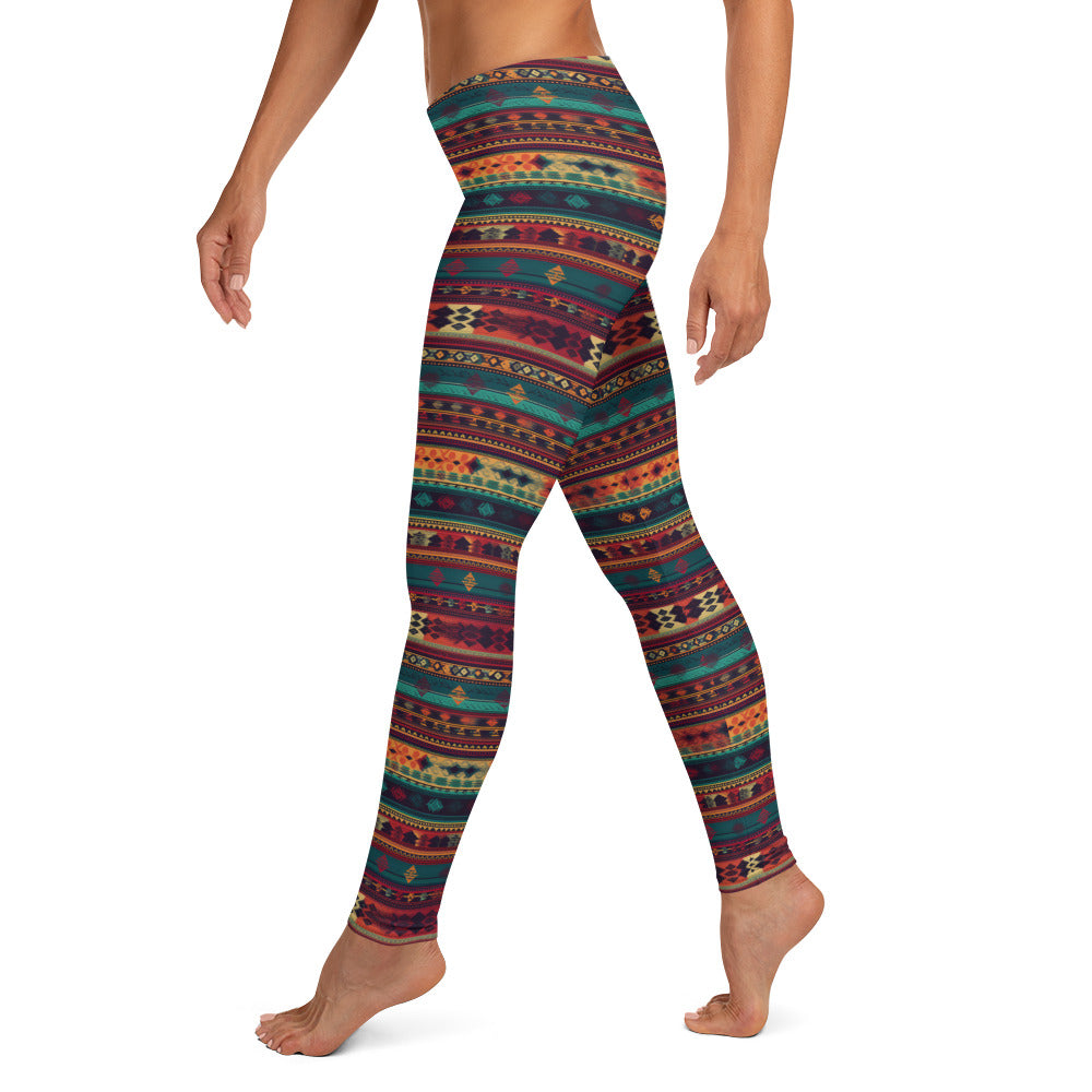 Mexican Blanket Pattern Leggings