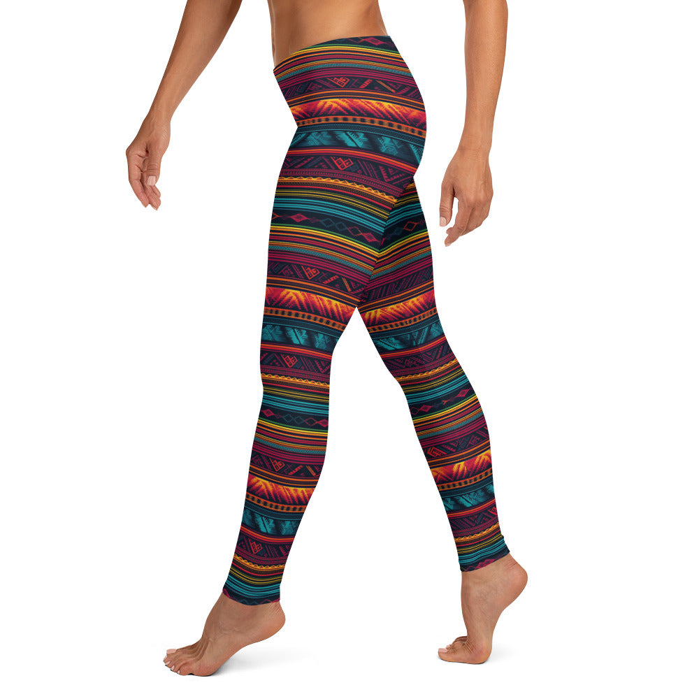 Latin Fabric Style Pattern Leggings