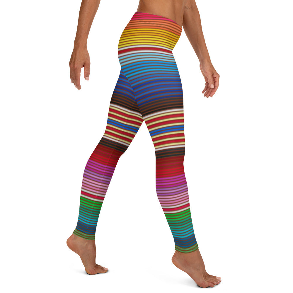 Mexican Serape Rainbow Leggings