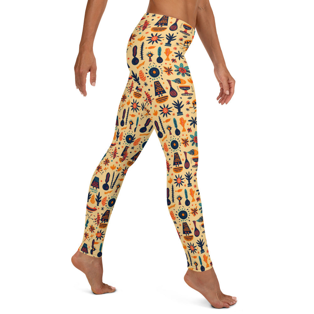 South of The Border Mexican Art Leggings