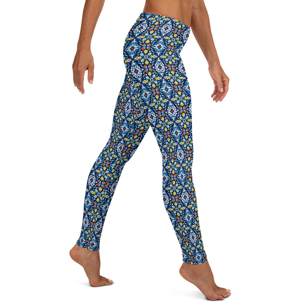 Mexican Talavera Pattern Leggings