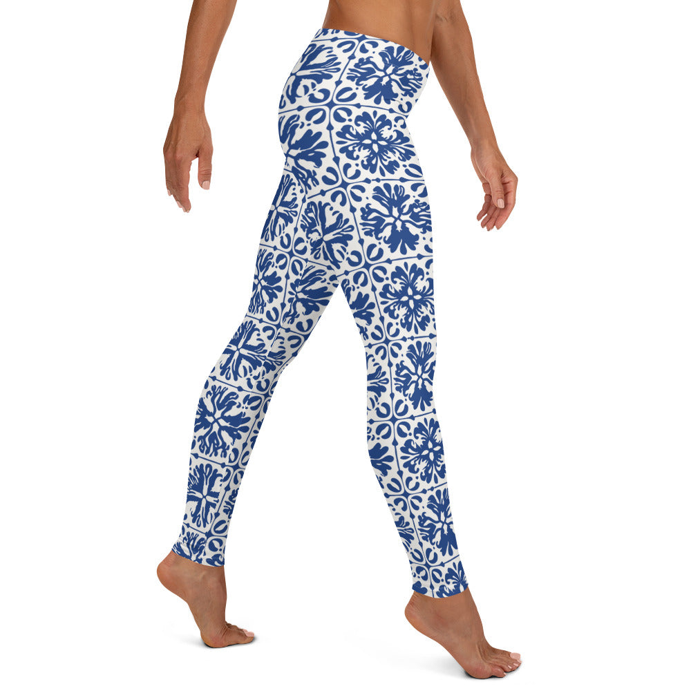 Mexican Talavera Style Pattern Leggings