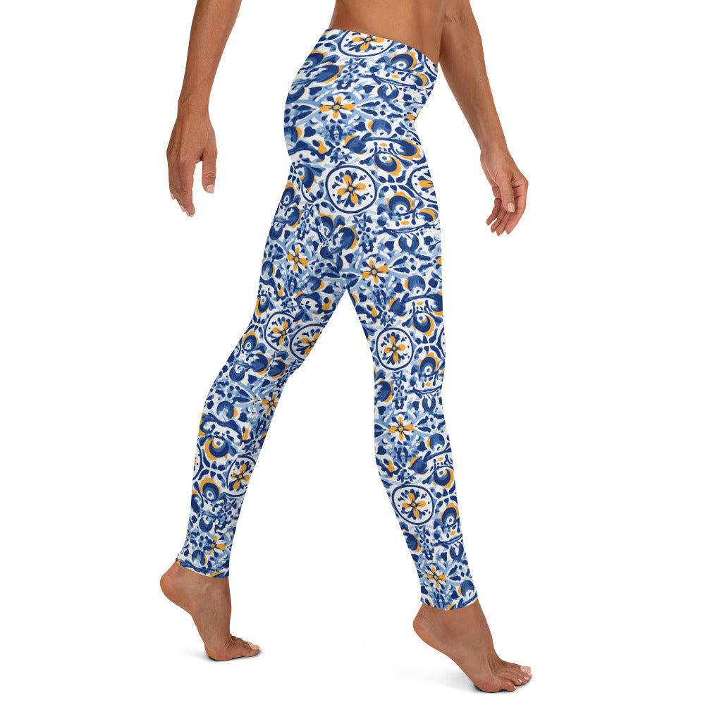 Mexican Talavera Pattern Latin Style Leggings