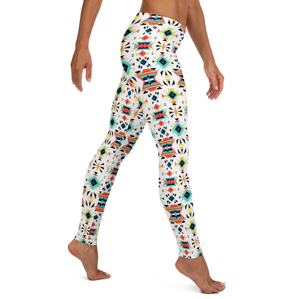 Aztec on Blanco Pattern Leggings