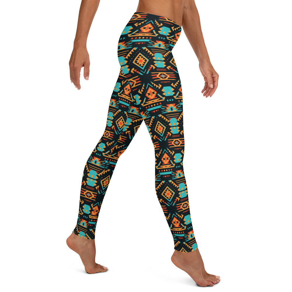 Latin Aztec Design Pattern Leggings