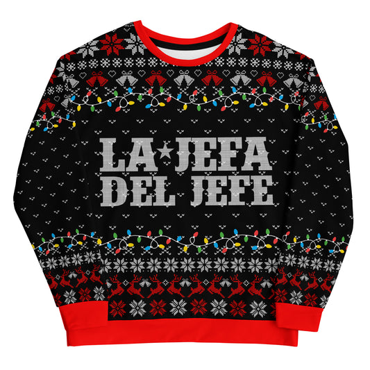 La Jefa Del Jefe Ugly Christmas Sweatshirt