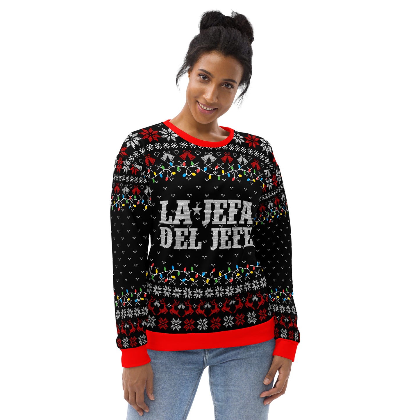 La Jefa Del Jefe Ugly Christmas Sweatshirt